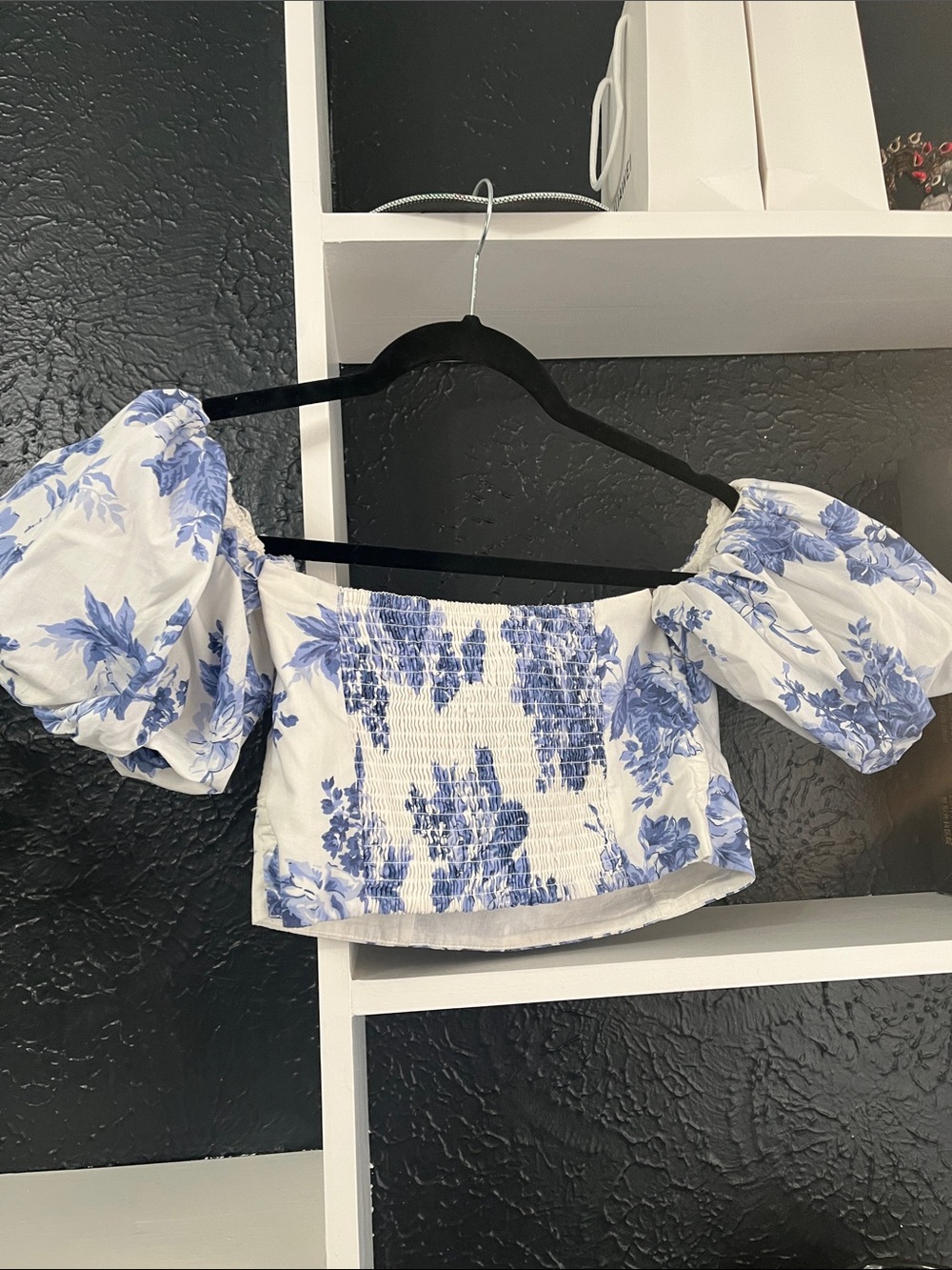Abercrombie & Fitch White Maxi Skirt with Blue Floral Print - Picture 7 of 15